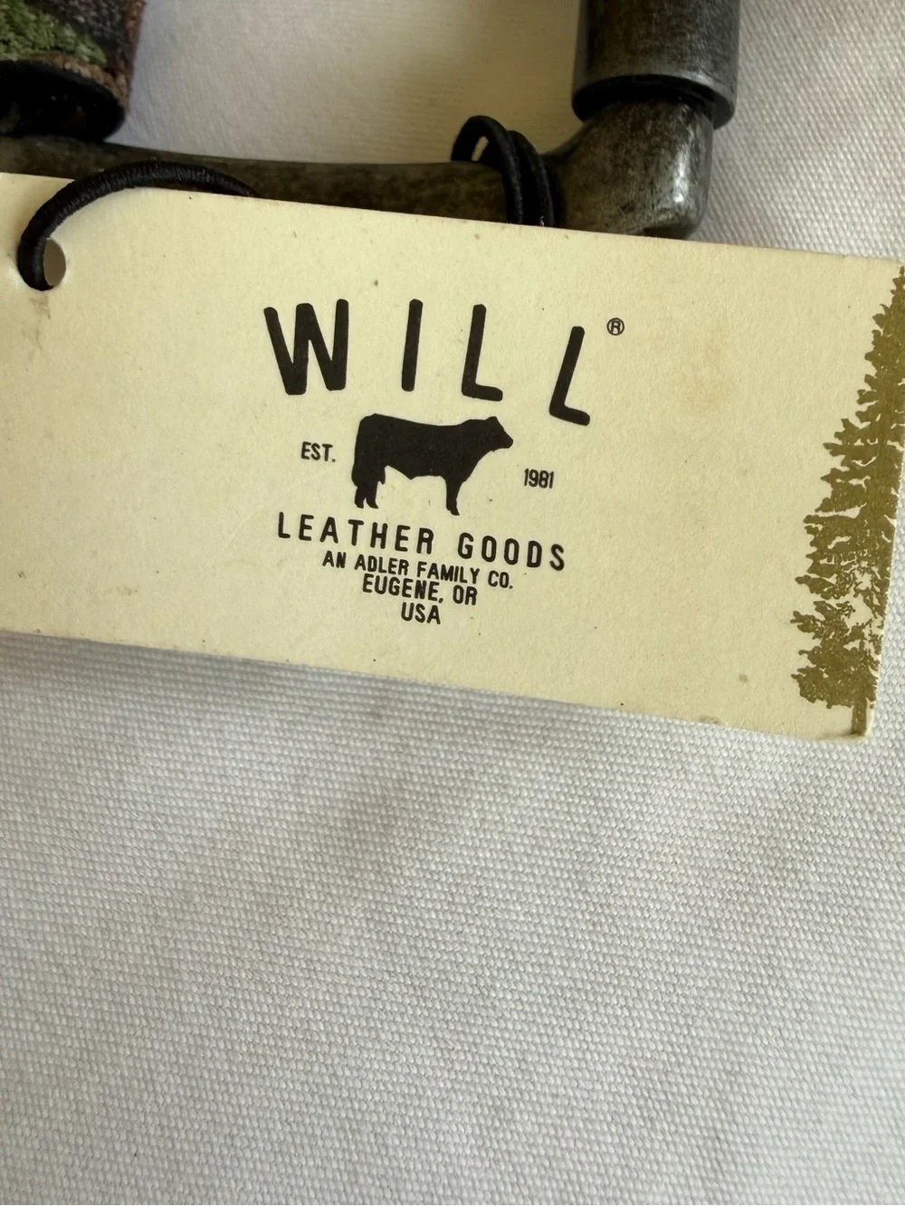 Will Leather Goods Camouflage Green Brown & Tan Leather Men’s Belt Size 36 - Picture 9 of 13